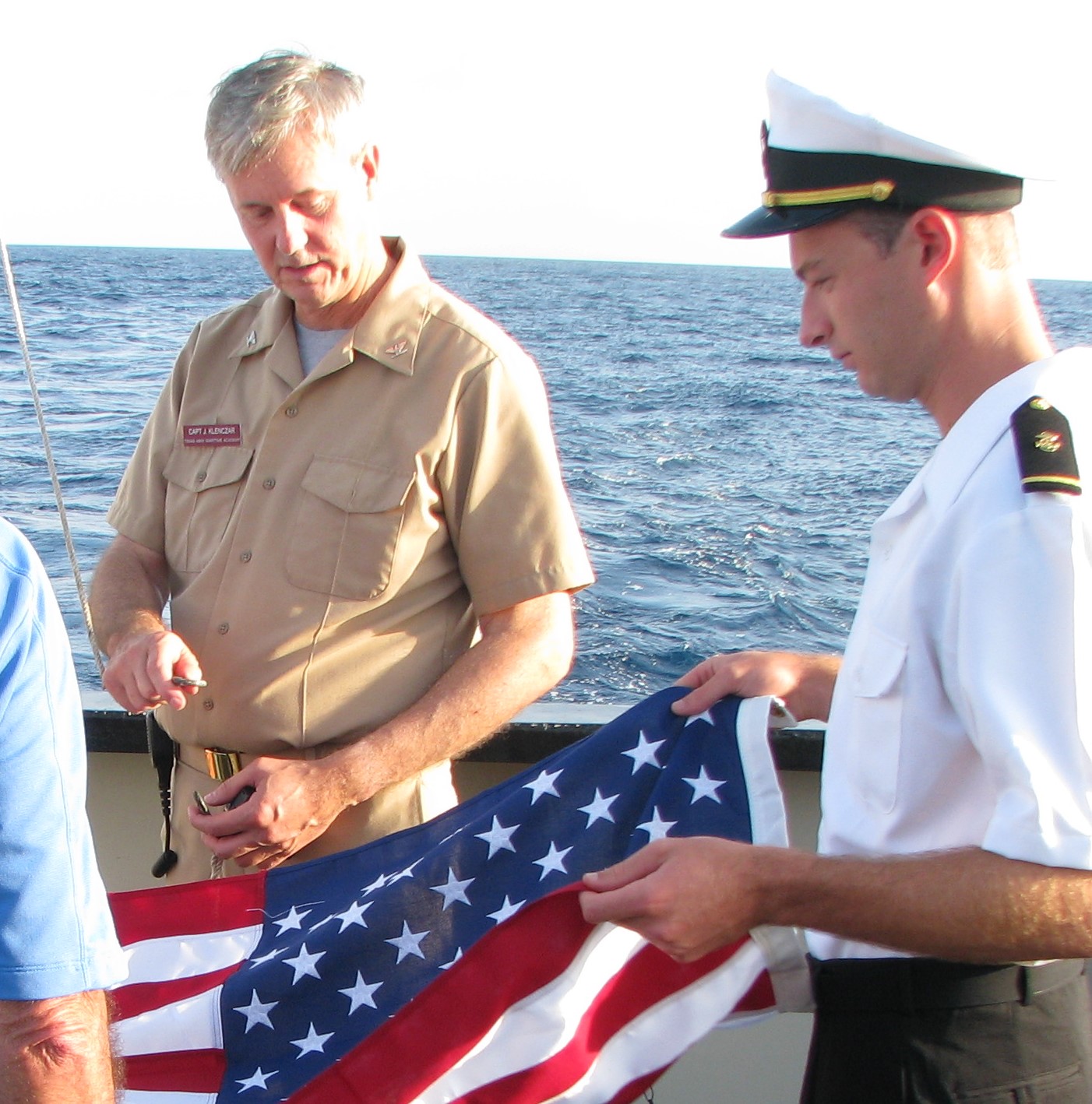 Captain Joseph J.W. Klenczar (on the left)