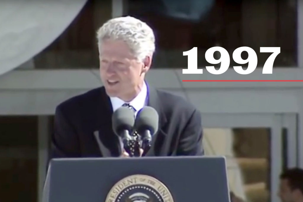 President Clinton at TAMU in 1997