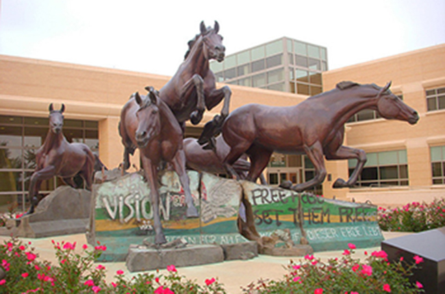 statue in the Bush complex