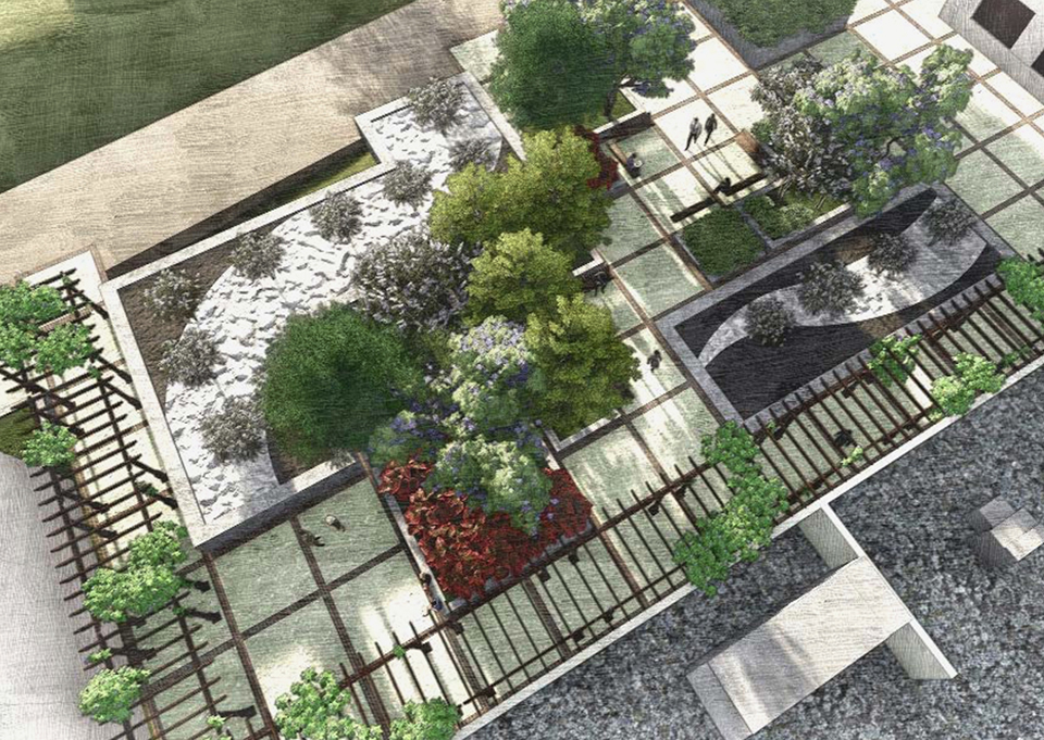 A RELLIS courtyard design by Lilian Kao.