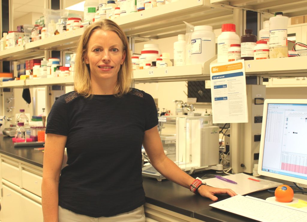 Erin Giles in lab