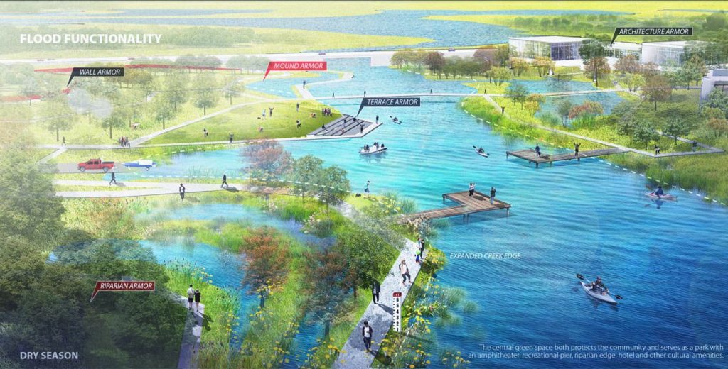 A rendering in an award-winning project by Zixu Qiao ‘17.