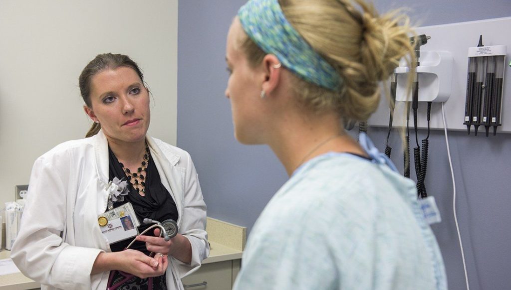 Doctor and patient in office