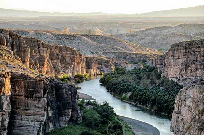 View of the Rio Grande, which flows along the U.S.-Mexico border.