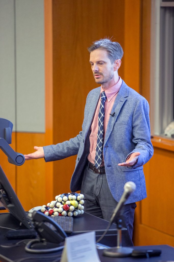 Dr. Eric C. Rowell, presenting on topological phases of matter as part of Texas A&M's 2016 Nobel Prizes Symposium.