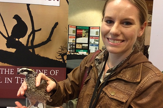 Kirby and Amanda Gobeli at a statewide conference of the Texas Chapter of The Wildlife Society. (Texas A&M Natural Resources Institute photo)