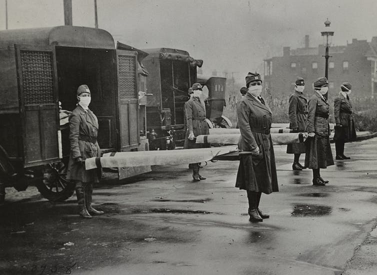 More women than men were left standing after the war and pandemic. (Library of Congress)