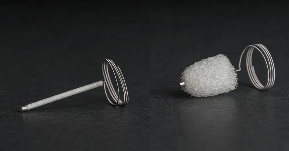 The IMPEDE Embolization Plug is made from polyurethane-based shape memory polymer foam that expands to a “memorized” larger conformable shape when delivered into a blood vessel, allowing it to obstruct or reduce the rate of blood flow in the vein or artery targeted. (Duncan Maitland)