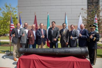 Texas A&M University and the Alamo celebrated the completion of a yearlong cannon conservation project at a ceremony Wednesday, Aug. 22, 2018.