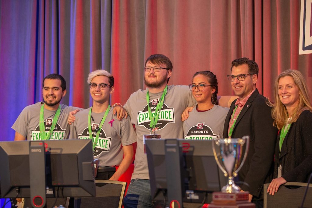 Gamers at the Texas A&M Esports Experience.