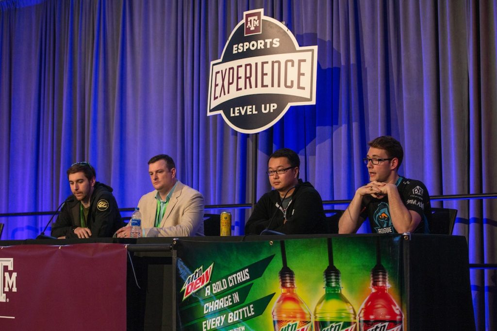 Gamers at the Texas A&M Esports Experience.