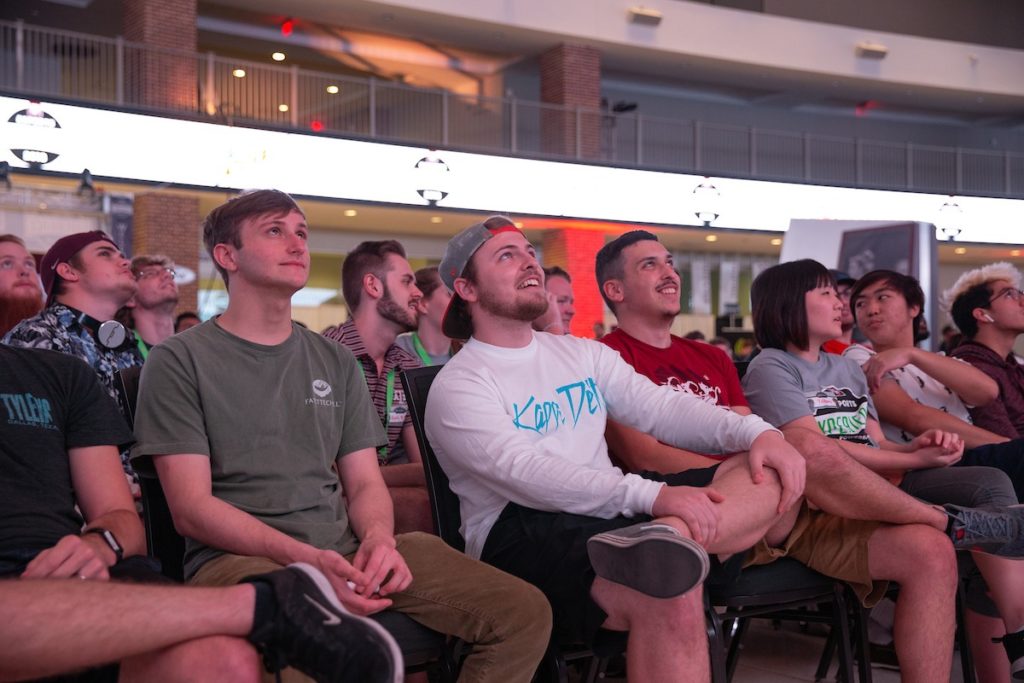 Gamers at the Texas A&M Esports Experience.