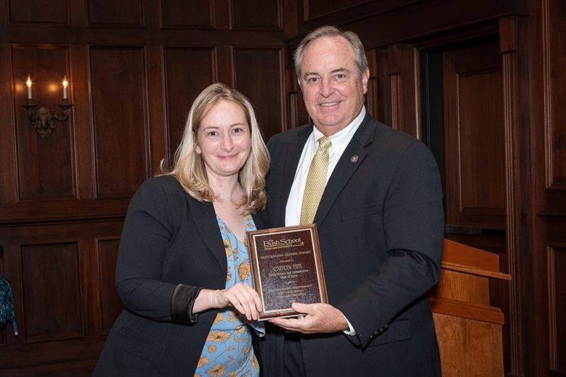 National Science Foundation Budget Director Caitlyn Fife received the Bush School's Outstanding Alumni Award. (Bush School)