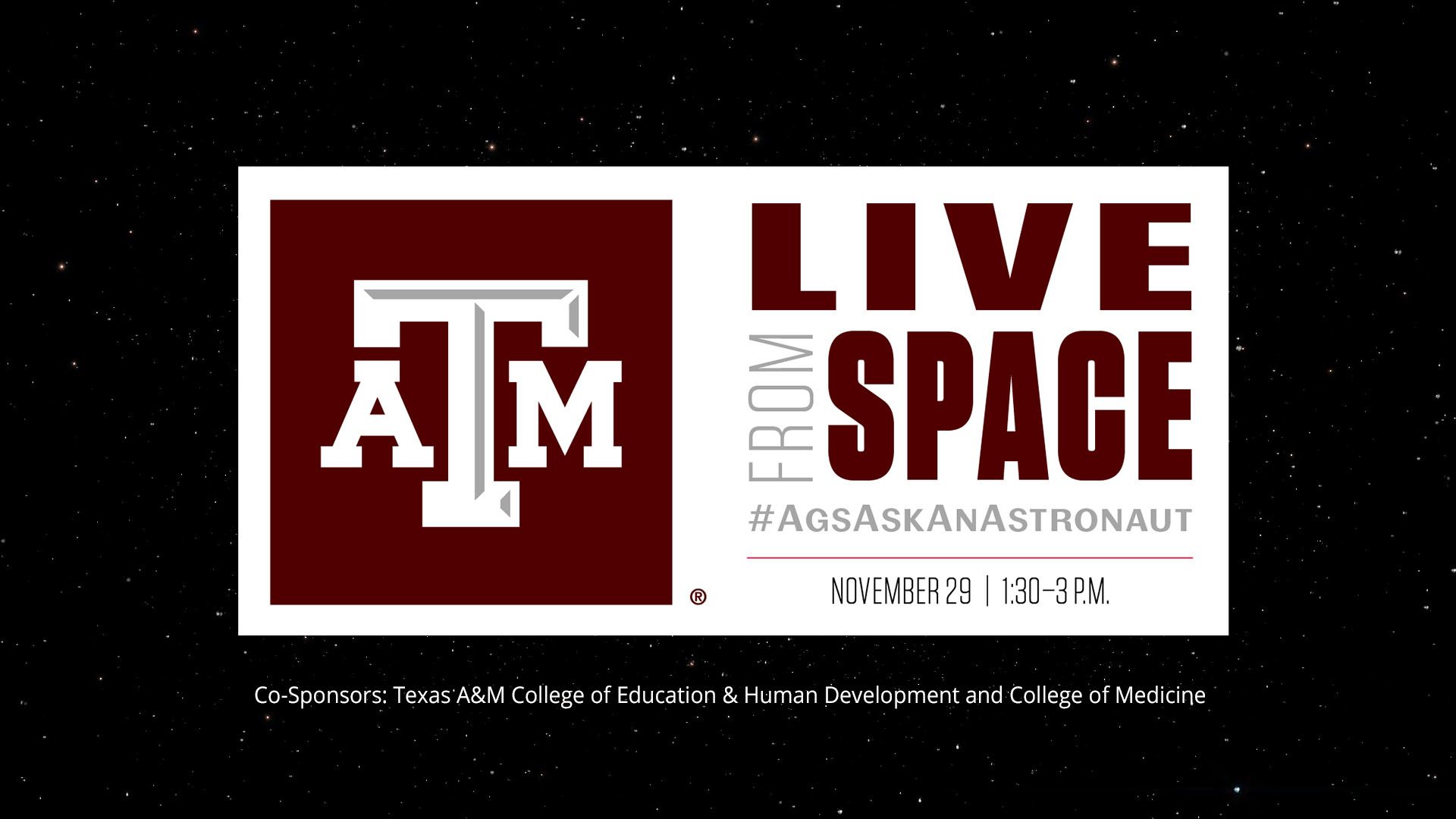 Live From Space #AgsAskAnAstronaut banner